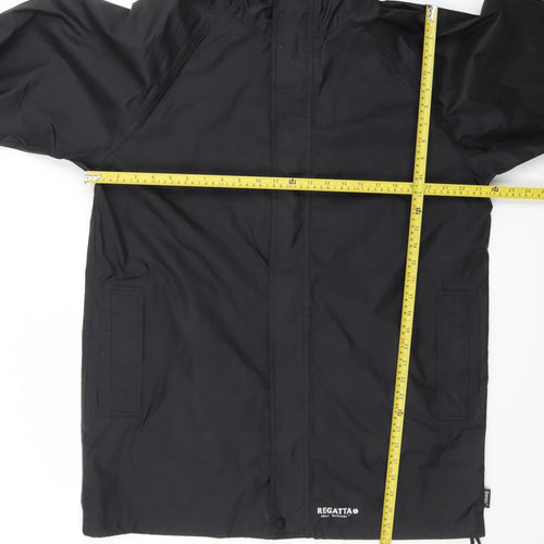 Regatta Men's Black M Waterproof Hooded Rain Jacket