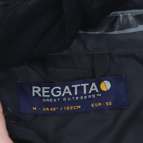 Regatta Men's Black M Waterproof Hooded Rain Jacket