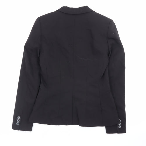 H&M Womens Black Slim Fit Blazer Jacket Size 10 Formal Workwear