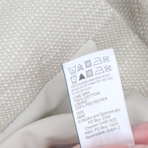 Marks and Spencer Women’s Beige Cotton Lined Zip Jacket Size 20
