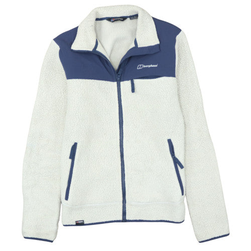 Berghaus Men's White Fleece Jacket M Lightweight Full Zip Outdoor