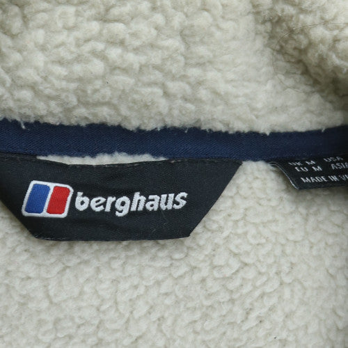 Berghaus Men's White Fleece Jacket M Lightweight Full Zip Outdoor