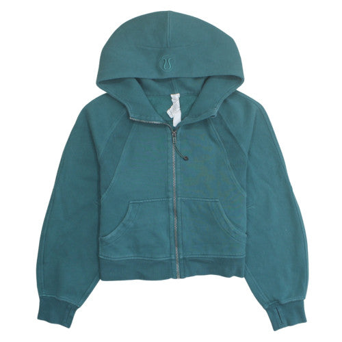 Lululemon Womens Teal Full Zip Hoodie Size S Cotton Blend Fleece