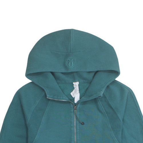 Lululemon Womens Teal Full Zip Hoodie Size S Cotton Blend Fleece