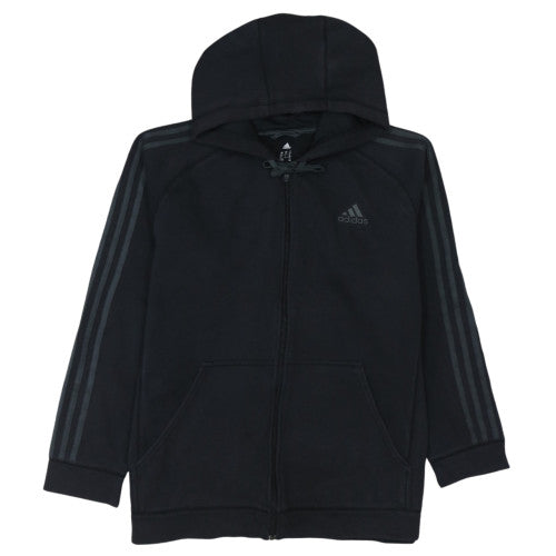 Adidas Men's Black Full Zip Hoodie XL Regular Fit Fleece