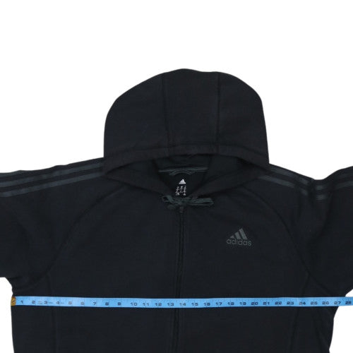 Adidas Men's Black Full Zip Hoodie XL Regular Fit Fleece