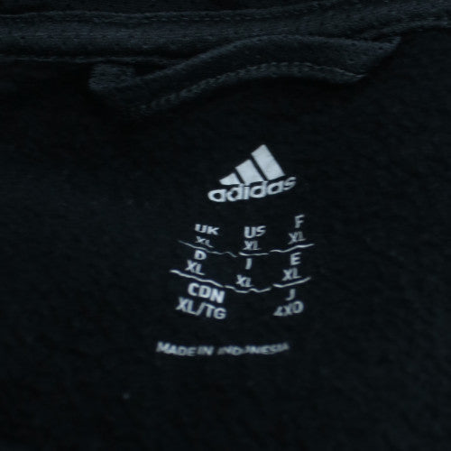 Adidas Men's Black Full Zip Hoodie XL Regular Fit Fleece