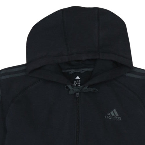 Adidas Men's Black Full Zip Hoodie XL Regular Fit Fleece