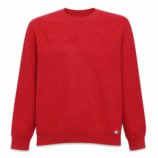 Front view of Russell Athletic Men's Red Pullover Classic Fleece Sweatshirt M