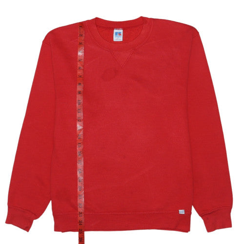 Russell Athletic Men's Red Pullover Classic Fleece Sweatshirt M