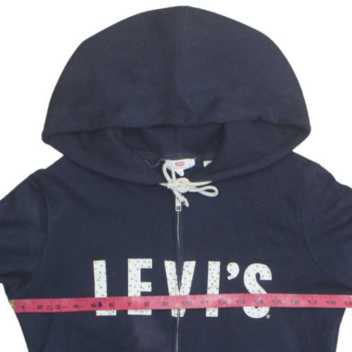 Levi's Men's Blue Full Zip Hoodie M Regular Fleece Sweatshirt