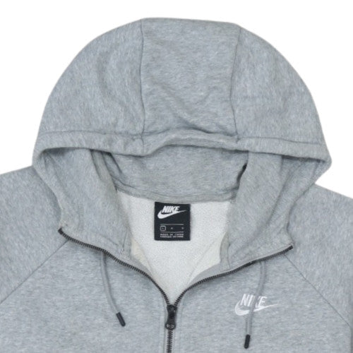 Nike Men's Grey Full Zip Hoodie L Fleece Regular Fit
