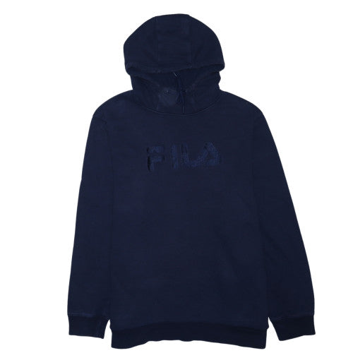 FILA Mens Blue XL Pullover Hoodie Fleece Logo Sweatshirt