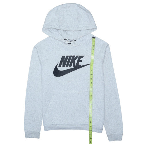 Nike Womens Grey Pullover Hoodie XS Cotton Blend Logo Sweatshirt