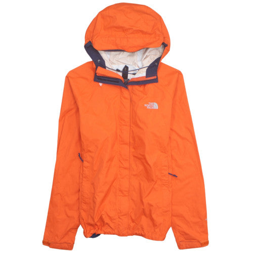 The North Face Womens Orange Waterproof Hooded Rain Jacket M