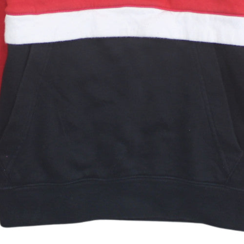 Nike Boys Red Colourblock 1/2 Zip Hoodie XL 158 Fleece Sweatshirt
