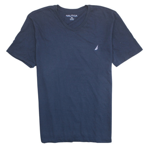 Nautica Men's Navy Blue XXL V-Neck Cotton T-Shirt