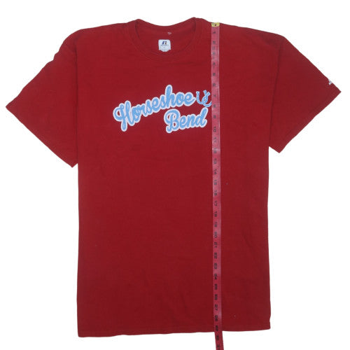Russell Athletic Mens Red Graphic Horseshoe Bend T-Shirt XL