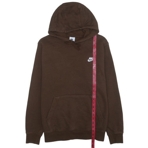 Nike Men's Brown Pullover Hoodie Size L Fleece Sweatshirt
