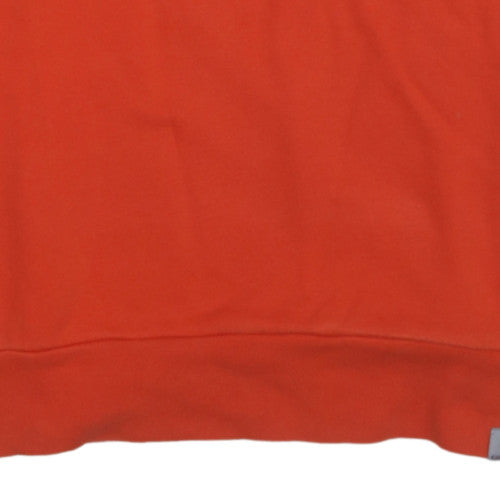 Carhartt Men's Orange Logo Crew Neck Sweatshirt Size M