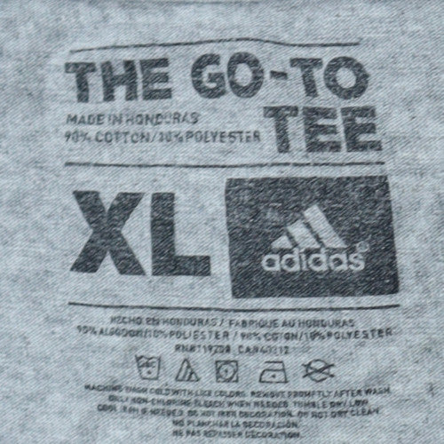 Adidas Men's Grey NBA Finals 2012 OKC T-Shirt XL Cotton Blend Crew Neck