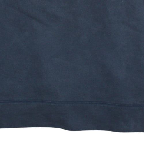 Tommy Jeans Men Blue Crew Neck Pullover Sweatshirt L Classic Logo