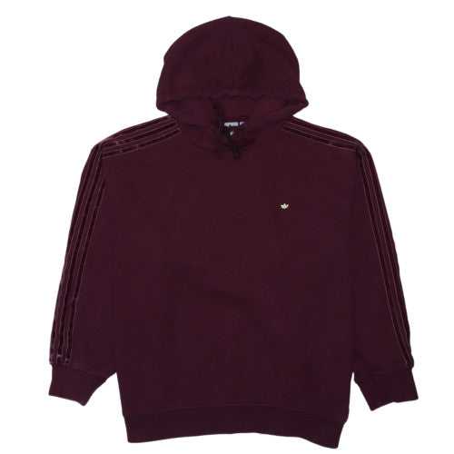Adidas Womens Burgundy Hoodie 2XL Cotton Blend Pullover Casual