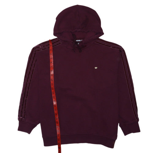 Adidas Womens Burgundy Hoodie 2XL Cotton Blend Pullover Casual