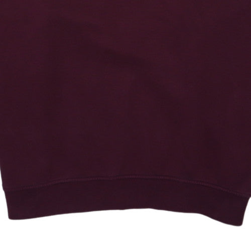 Adidas Womens Burgundy Hoodie 2XL Cotton Blend Pullover Casual