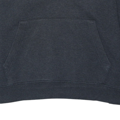 Nike Men's Grey XL Pullover Hoodie with Logo Pocket - Sportswear