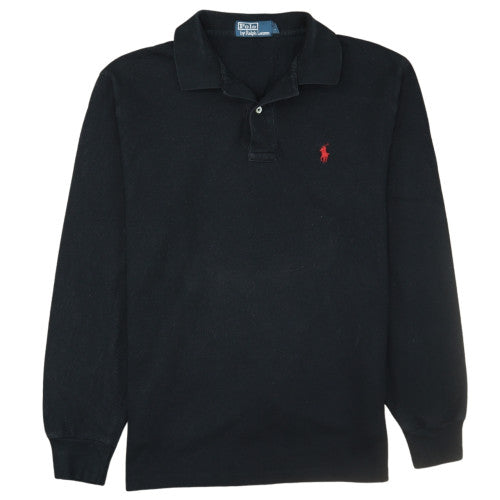 Ralph Lauren Men's Black Long Sleeve Polo Shirt Size M