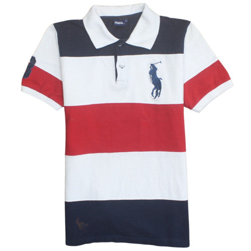 Ralph Lauren Men's Multicoloured Striped Polo Shirt Size L