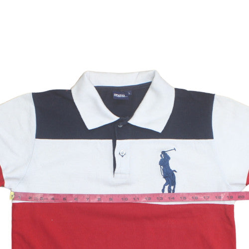 Ralph Lauren Men's Multicoloured Striped Polo Shirt Size L