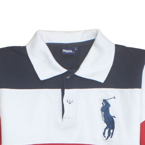Ralph Lauren Men's Multicoloured Striped Polo Shirt Size L