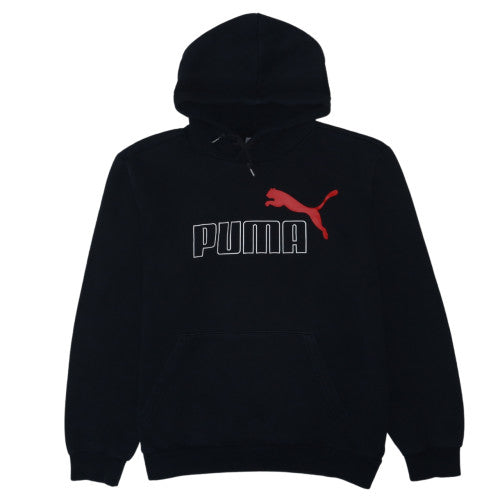 Puma Men's Black 4XL Pullover Fleece Hoodie with Logo