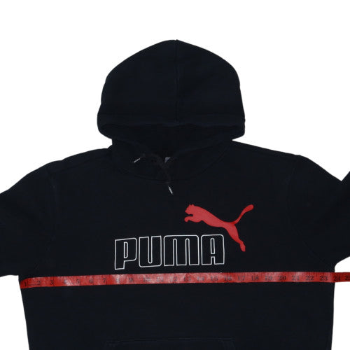 Puma Men's Black 4XL Pullover Fleece Hoodie with Logo