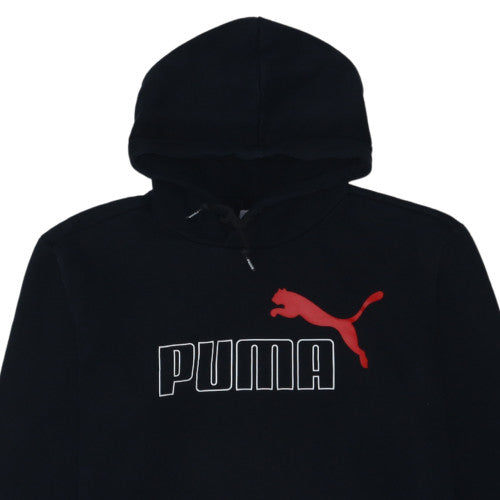 Puma Men's Black 4XL Pullover Fleece Hoodie with Logo