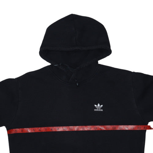 adidas Men Black Pullover Hoodie Regular Fit Size M Logo Fleece