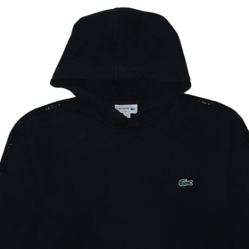 Lacoste Women’s Black Classic Fit Pullover Hoodie Size L