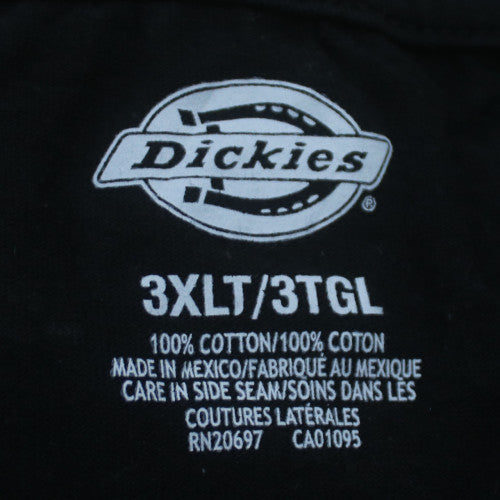 Dickies Mens Black 3XLT Cotton Crew Neck Short Sleeve T-Shirt