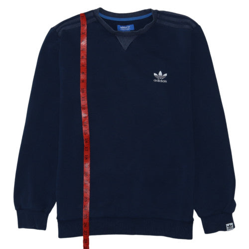 Adidas Men's Blue Crew Neck Pullover Sweatshirt L Regular Fit