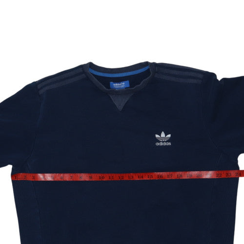Adidas Men's Blue Crew Neck Pullover Sweatshirt L Regular Fit