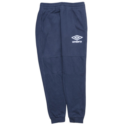 Umbro Men's Blue Jogger Sweatpants L Fleece Tapered Activewear