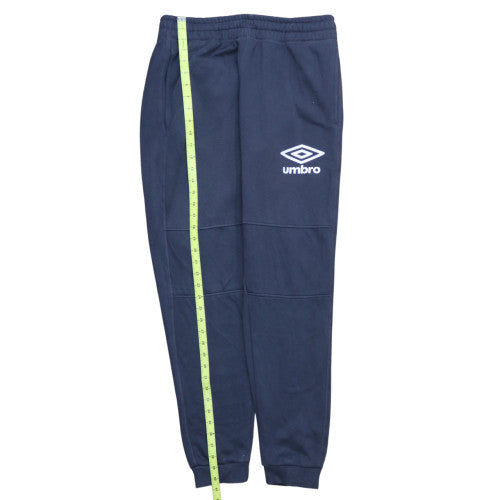 Umbro Men's Blue Jogger Sweatpants L Fleece Tapered Activewear