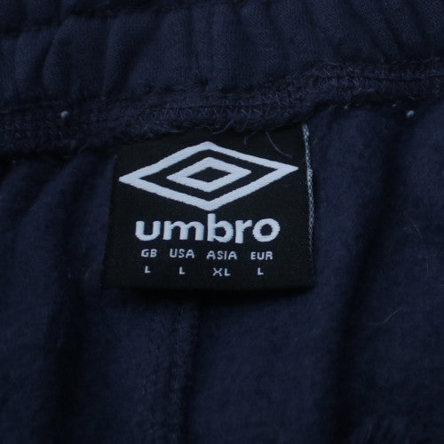 Umbro Men's Blue Jogger Sweatpants L Fleece Tapered Activewear