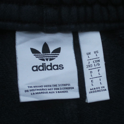 Adidas Mens Black Jogger Trousers Size L Regular Fit Fleece