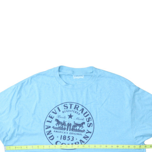 Levi's Men's Blue 2XL Graphic Logo Crew Neck T-Shirt