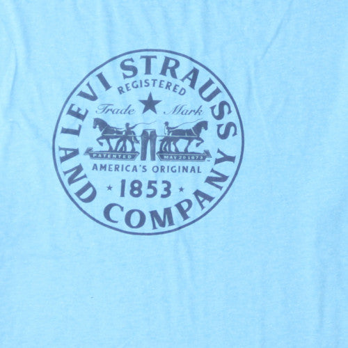 Levi's Men's Blue 2XL Graphic Logo Crew Neck T-Shirt