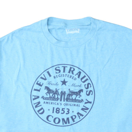 Levi's Men's Blue 2XL Graphic Logo Crew Neck T-Shirt