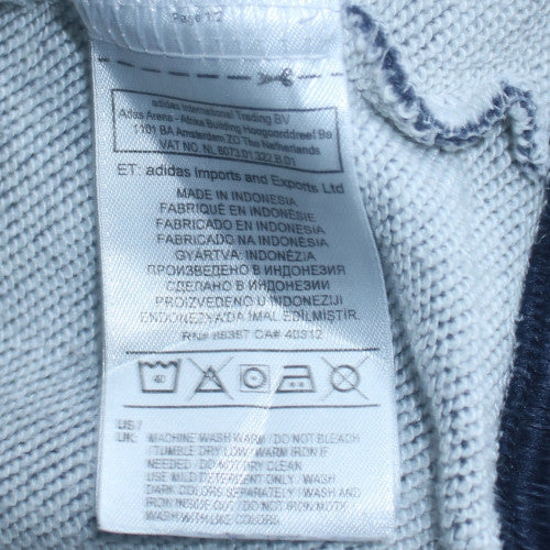 Adidas Men's Blue Crew Neck Pullover Sweatshirt Size M